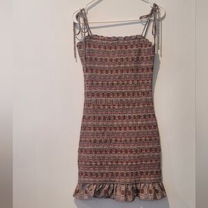 Storia Multicolor Striped Mini Dress